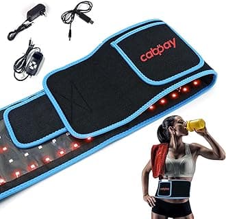 Red Light Therapy Belt Device for Body Red 660nm &850nm Near Infrared Light Therapy Wrap 105pcs LEDs Light Mat with Flexible Wearable for Fat Loss and Pain Relief (Blue)