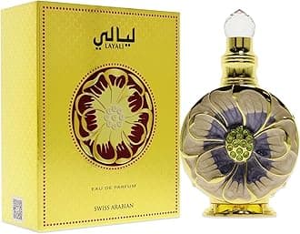 Swiss Arabian Perfumes "Layali" - EDP Spray For Women - Addictive Blend of Floral, Oud Luxury Fragrance - Long-Lasting Personal Fragrance -Perfume for Women, Cologne for Men - 50ml