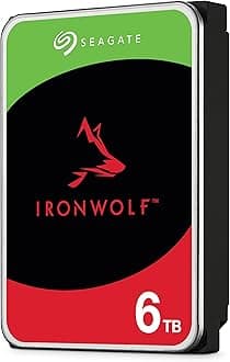 Seagate IronWolf 6TB Internal NAS HDD CMR 3.5 Inch SATA 6Gb/s 5400 RPM 256MB Cache for RAID NAS (ST6000VN006)