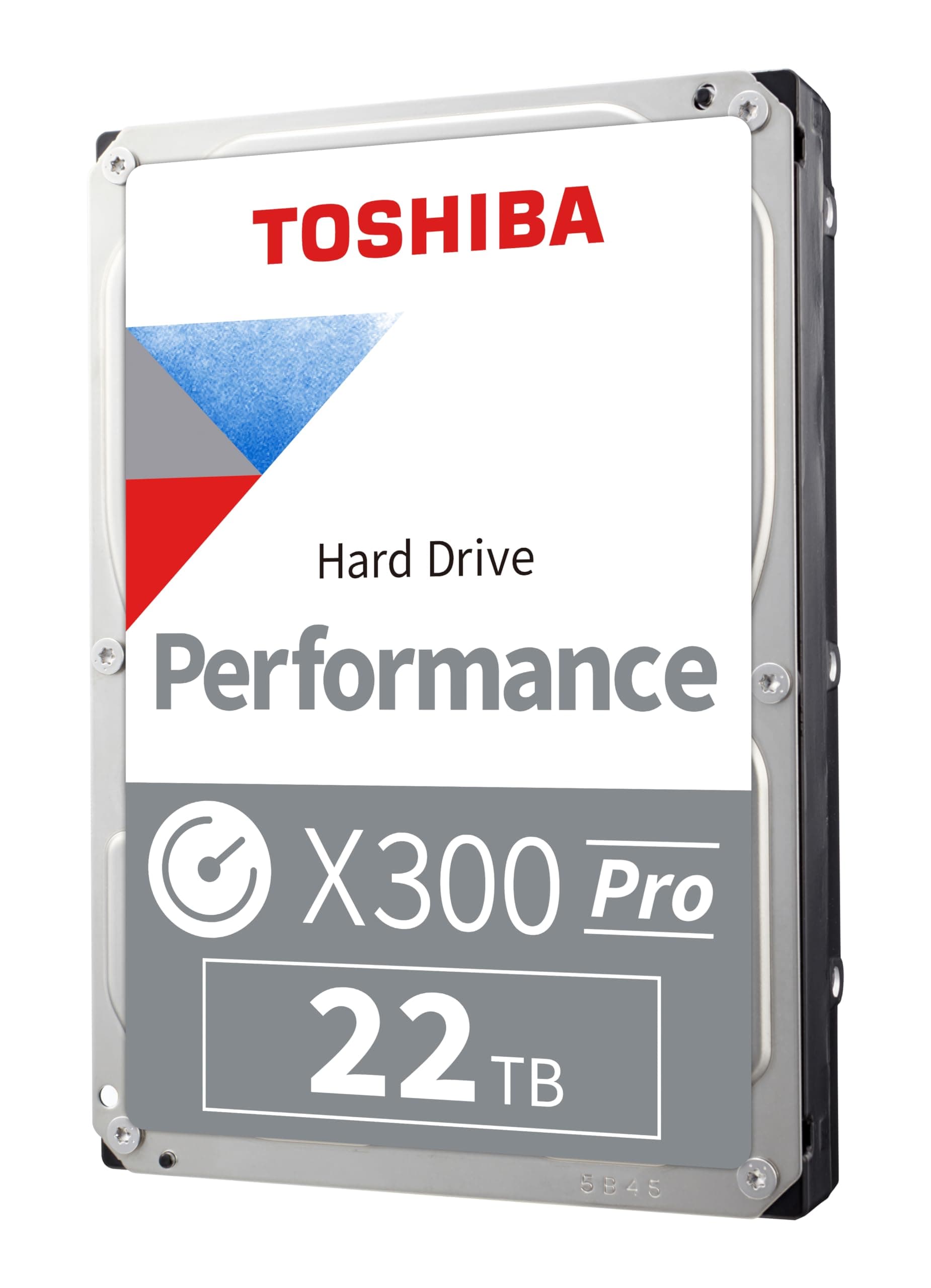 TOSHIBA X300 PRO 22TB High Workload Performance for Creative Professionals 3.5-Inch Internal Hard Drive – Up to 300 TB/Year Workload Rate CMR SATA 6 Gb/s 7200 RPM 512 MB Cache - HDWR62CXZSTB