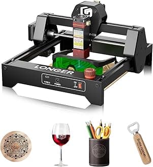 Ray5 mini Laser Engraver, 32-Bit High-Speed 12000mm/min, 0.04mm Compressed Spot, WiFi APP Control, 130×140mm Engraving Area, Eye Protection, for Wood, Acrylic, Paper (3.5W)