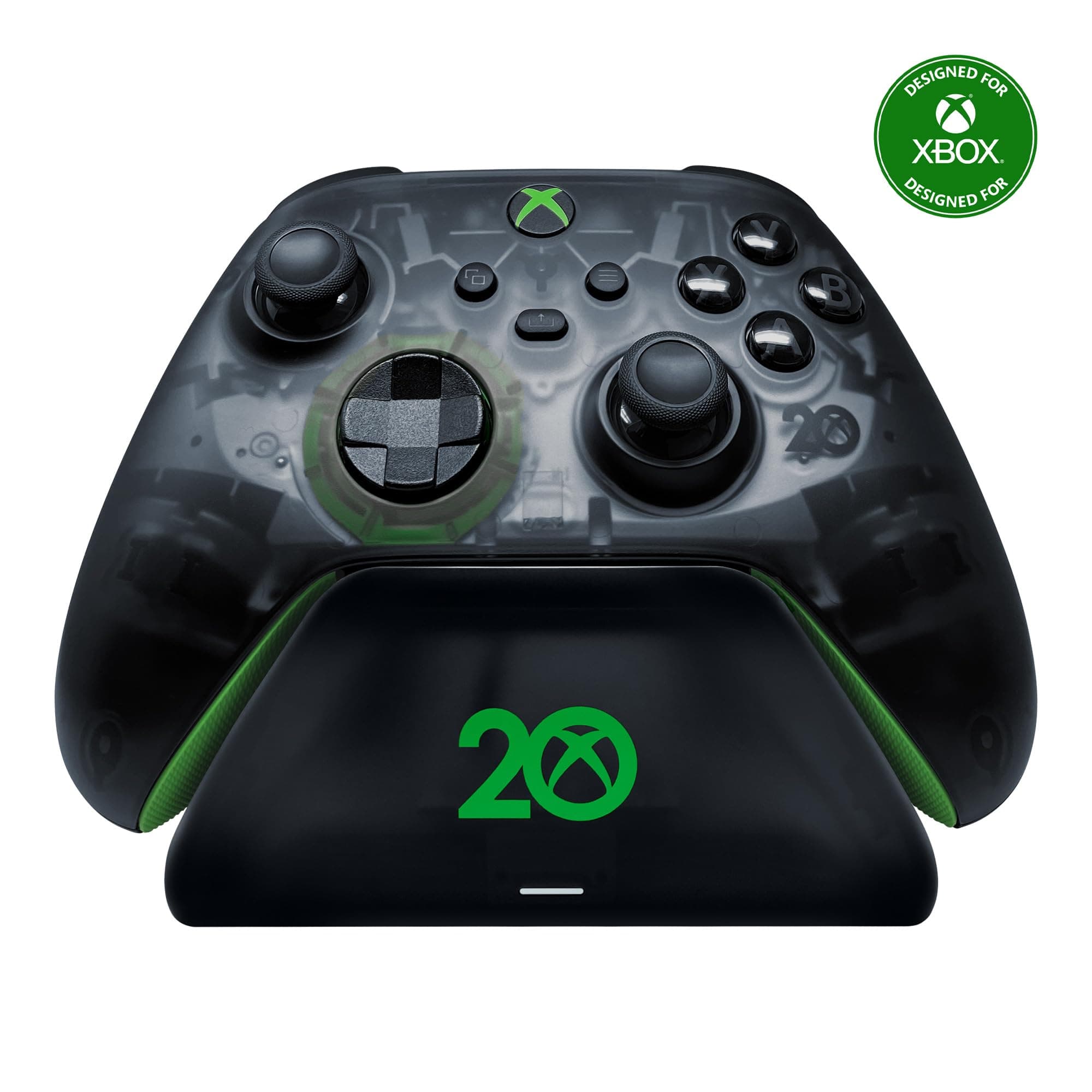Razer Universal Quick Charging Stand for Xbox Series X|S: Magnetic Secure Charging - Perfectly Matches 20th Anniversary Xbox Wireless Controller - USB Powered (Controller Sold Separately)