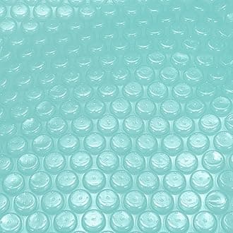 Solar Pool Cover 16-Mil 9 x 9 FT Hot Tub Thermal Blanket Heavy Duty Floating Bubble Insulation Covers for Inground Pools Hot Tubs SPA Insulating Solar Heating, Light Blue