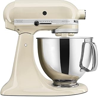 Artisan Series 5 Quart Tilt Head Stand Mixer with Pouring Shield KSM150PS, Almond Cream