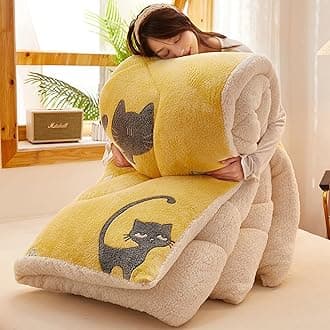 Cotton Winter Patchwork Duvet, Winter Warm Lamb Velvet Core, Thick Warm Lamb Cashmere Blanket, Lamb Velvet Winter Quilt, Autumn and Winter Thickened Warm Quilt,C,180 * 200cm(4kg)