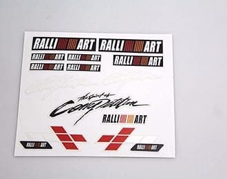RALLIART Reflective Car Sticker Windshield Window Vinyl Decal Set for Mitsubishi