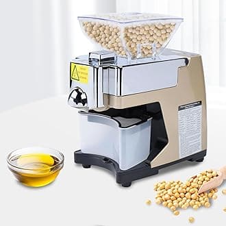 110V Oil Press Machine Heavy Duty Commercial Oil Machine Automatic Oil Expeller Extractor 450W Stainless Steel Cold/Hot Oil Extractor Electric Oil Making Machine for Home Oil Maker