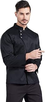 Unisex Chef Coat Men's Long Sleeve Chef Jacket Restaurant Kitchen Cooking Chef Uniform CFM0057