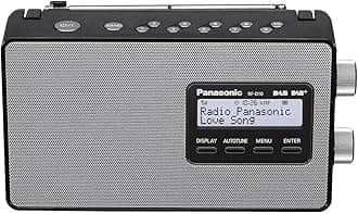 RF-D10EB-K Portable DAB+ /DAB/FM Radio - AC/DC with 10Cm Speaker For Clear Sound., Black