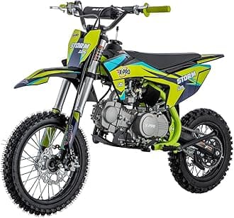 X-PRO Storm 125cc Zongshen Brand Engine Dirt Bike with 4-Speed Manual Transmission, Kick Start, Big 14"/12" Tires! (Green)