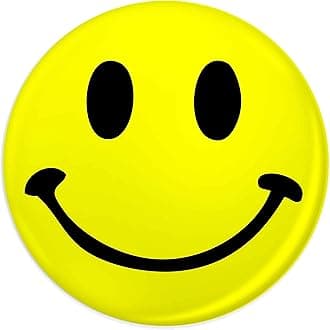 Funky Gifts Yellow Happy Face 38mm Badge