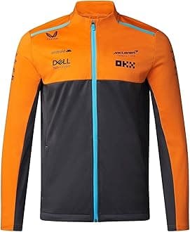 McLarenFormula One Team - Official 2023 Formula 1 Merchandise - Replica Team Softshell Jacket - Phantom/Papaya - Men's