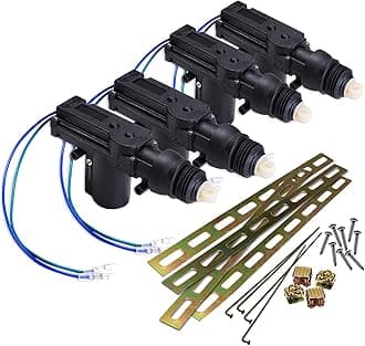 ZONETECH Car Universal High Power Door Lock Actuator - Premium Quality Heavy Duty Durable Automotive Locking Mechanism (4-Pack)