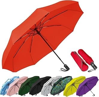 SIEPASA Umbrella for Men - Automatic Large Size Foldable Umbrella with Travel Cover for Man and women - 3 fold Windproof umbrella