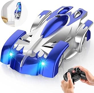 Yucmed Wall Climbing Remote Control Car,360° Rotating Dual Mode RC Stunt Car,Toys for 4 5 6 7 8 9 Year Old Boy,Rechargeable Toy Car with Headlight,Christmas Birthday Gifts