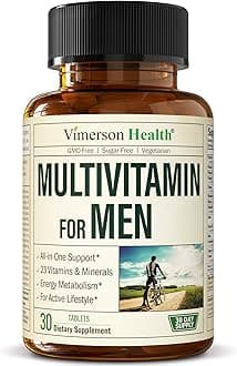 Multivitamin for Men - Mens Multivitamins & Multiminerals Supplement for Energy, Focus and Performance. Daily Mens Vitamins A, C, D, E & B12, Zinc, Calcium, Magnesium & Iron. Multi Vitamin Tablets