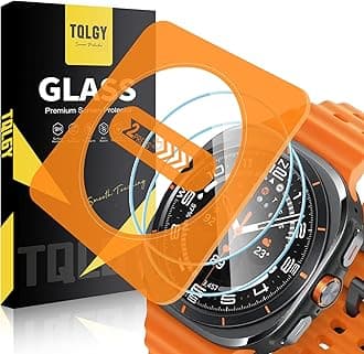 TQLGY 2 Pack Screen Protector for Samsung Galaxy Watch Ultra 47mm (2025-2024), 9H Tempered Glass Screen Protector with Auto Alignment Tool, HD Clear, Anti Scratch, Easy Installation