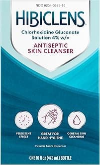 Hibiclens – Antimicrobial and Antiseptic Soap and Skin Cleanser – Foaming Pump Included – 16 oz – for Home and Hospital – 4% CHG