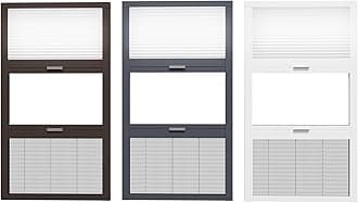 Skylight Blinds Light Filtering Cellular Shades Windows Screen Two-in-one Blinds Shade Suitable Roof Inclined Plane Room Window Custom Size (Black Screen/White Shades).