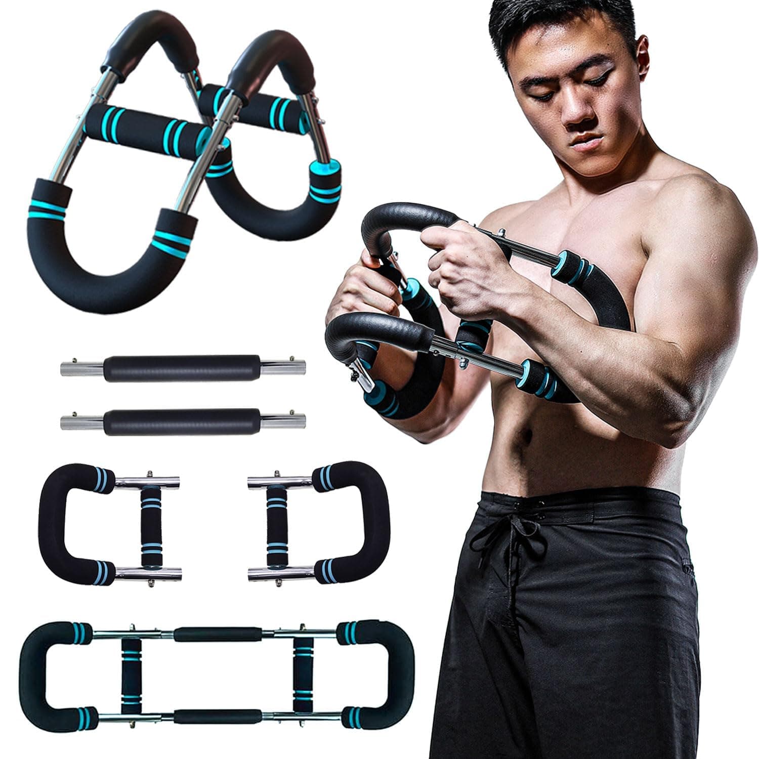 Twister Arm Exerciser, Adjustable Chest Expander, Biceps, Triceps, Forearm, Inner Thighs & Shoulder Muscle Fitness Equipment, Upper Body Strength Training Machine, Portable Home Fitness Equipment