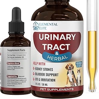 EDUZEBRA Urinary Tract Health Treatment for Dogs & Cats – Natural Herbal UTI Support Drops with Cranberry Extract – Promotes Bladder, Kidney & Digestive Wellness – Support Renal Function