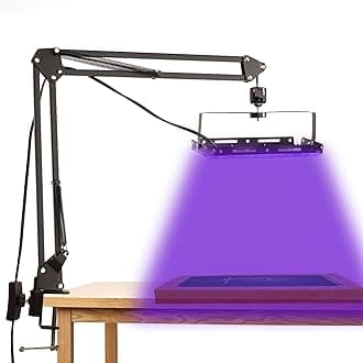 Dorhui Exposure Unit for Screen Printing, 25W LED UV Screen Printing Exposure Light and Adjustable Light Stand for Cyanotype Kit and Emulsion Screen Printing