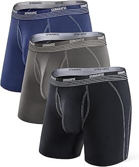 Mens Underwear with Pouch for balls Anti Chafing Underwear Men Athletic Sport Performance Long Boxer Briefs Packs