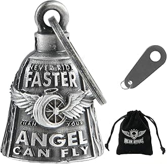 Motorcycle Bells for Bikers Guardian Angel Gremlin Motorcycle Bells for Motorcycle Rider Key Chain for Luck