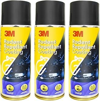 3M Rodent Repellent Coating, Rat Repellent Spray, Prevents Rat Bites in Engine Parts and Wires, Highly Effective, Leak-Free, Easy-to-Spray, Bitter Taste, No Kill-only Repels (Each 250g, Pack of 3)