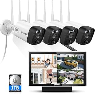 All-in-One 5.0MP PIR Detection 2-Way Audio Dual Antennas Outdoor Security Camera System Wireless with Monitor WiFi Home Security Cameras System Video Surveillance
