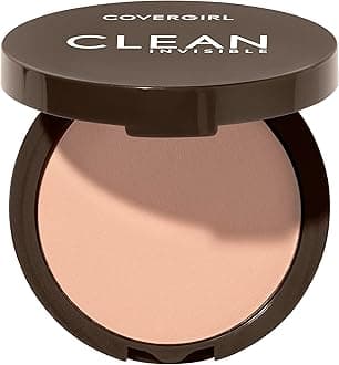 Covergirl Clean Invisible Pressed Powder, Lightweight, Breathable, Vegan Formula, 130 - Classic Beige, 0.38oz