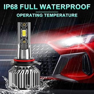 Compatible For Ford F-150 2015-2023 9005 H11 High/Low Beam 9005 Fog Light Bulbs, 600% Brightness 6500K White with Cooling Fan, Plug and Play, IP68 Pack of 6
