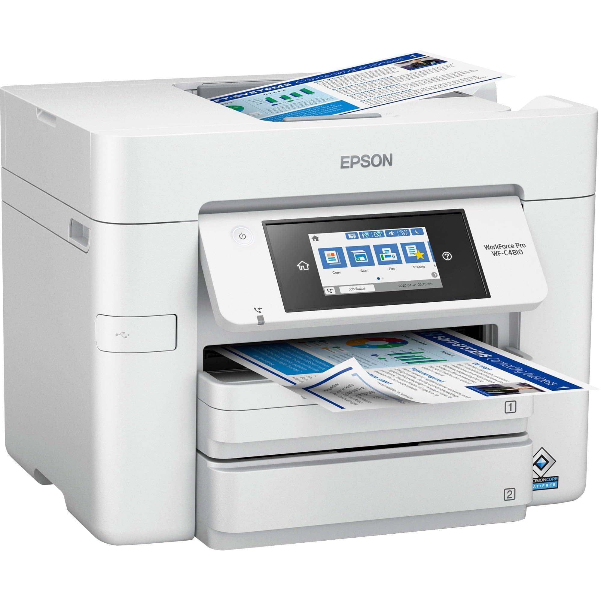 Epson Workforce Pro WF-C4810 Inkjet Multifunction Printer - Color