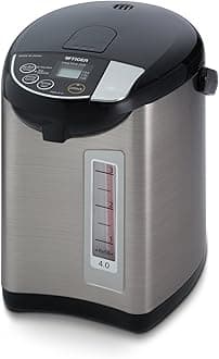TigerPDU-A40U-K Electric Water Boiler and Warmer, Stainless Black, 4.0-Liter