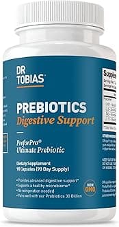 Prebiotics Digestive Support, Advanced Prebiotic Supplement for Gut Health, Immune Function & Boost for Probiotics for Women & Men, Vegan, Non-GMO, 90 Capsules, 90 Servings