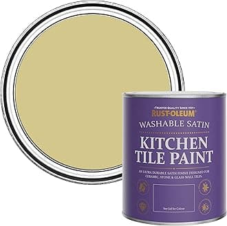 Rust-Oleum Green water resistant Kitchen Tile Paint in Satin Finish - Wasabi 750ml