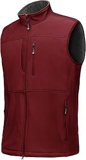 33,000ft Mens Softshell Gilet Activewear Vests Windproof Fleece Lined Outerwear Zipped Pockets Sleeveless Softshell Jacket for Leisure, Golf, Travelling