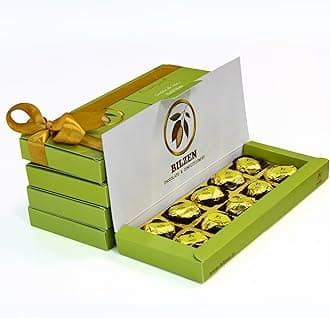 BILZEN CHOCOLATE & CONFECTIONERY Gift Box I Gourmet Milk Chocolates I Dates And Roasted Pistachio I Khajoor With Pista I No Preservative I Healthy Snacks I 135 Gm