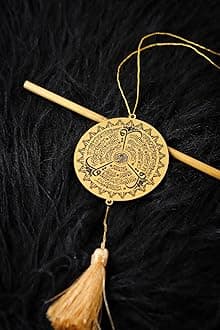 Islamic Car Hanging Dream Catcher Accessories Best for Your Car Interior Hanging, Gift, (Golden 3 KUL)