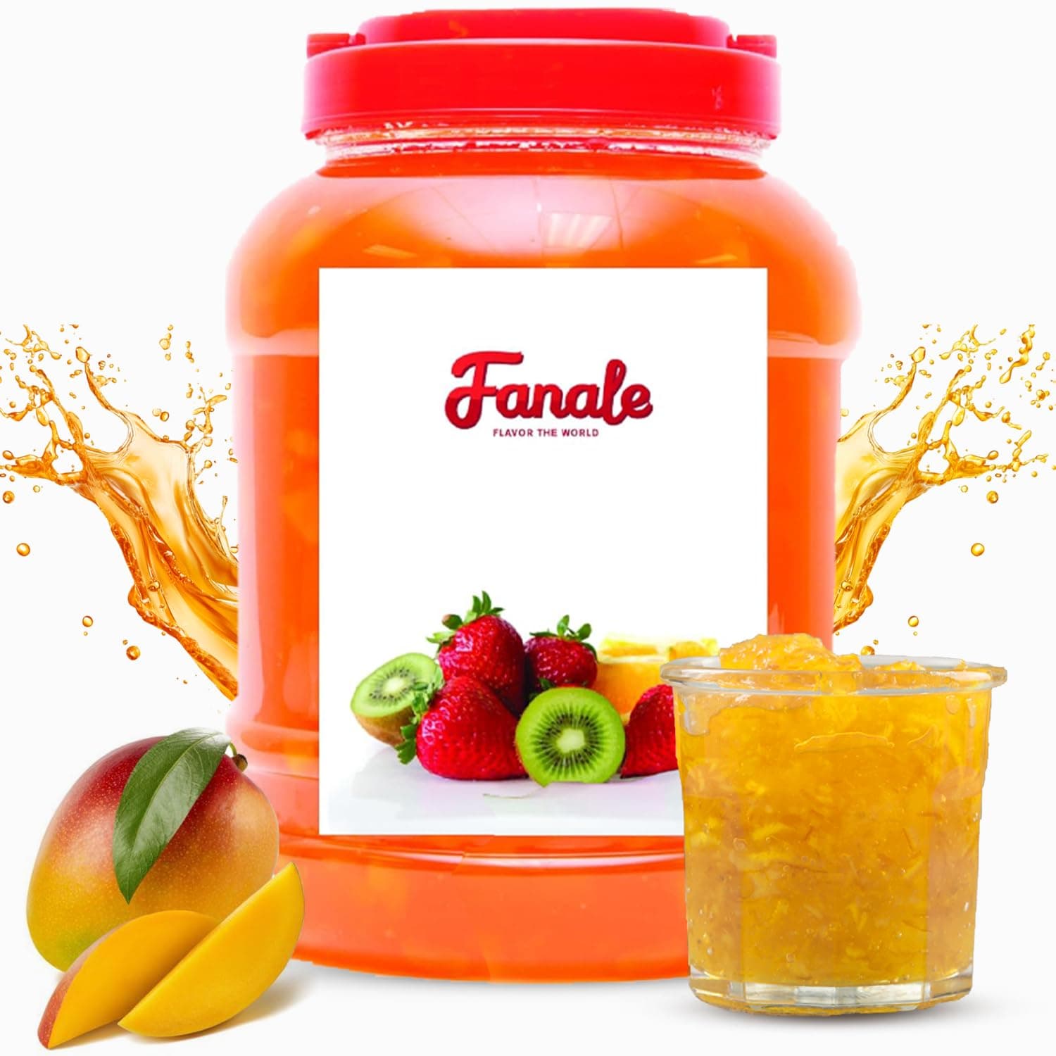 Premium Flavoring Jam for Bubble Tea | Mango Flavor Fruit Jam | for Boba Tea, Smoothie Paste, Slushes, Desserts | 10 pound | JAM003