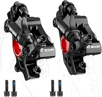 Hycline MTB Hydraulic Disc Brake Calipers: Zoom HB-100 Bike Disc Brakes Front & Rear Caliper Kit for Mountain, Road Bicycle and Electric Scooter (Black)