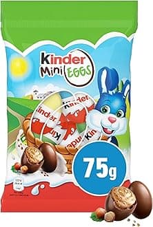 Kinder Mini Eggs – Chocolate Easter Eggs, perfect for Easter Egg Hunt – Gifts for Parties & Celebrations, 75 g