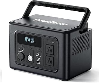 700W Portable Power Station with AC Outlet, 614Wh LiFePO4 Battery Backup Power Supply, 500W AC Input Recharge 0-80% Within 1 Hour for Camping, Outdoors, Off-grid Life