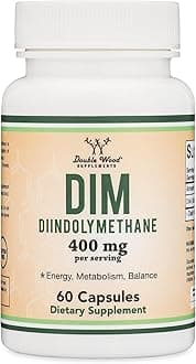DIM Supplement for Women and Men (Diindolylmethane Estrogen Blocking Supplement, Hormonal Acne Treatment, Hormone Balance for Women) 400mg Servings, 200mg Per Capsule, 60 Capsules