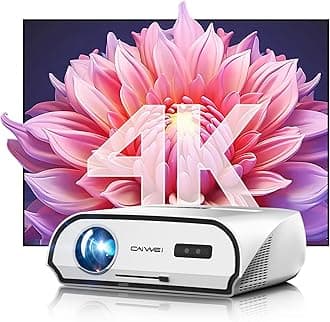 Brighter 1800 ASNI Daylight Home Projector, Smart 4K Projector with WiFi6 and Bluetooth WLAN HDMI 2.1NFC, Android TV 11.0 Streaming Apps for Outdoor Movies Gaming Office Classroom Art-tracing