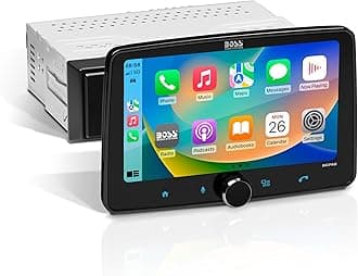 BOSS Audio Systems BCPA8 Single DIN Car Stereo Wireless Apple CarPlay, Android Auto, 8 Inch Touchscreen, Bluetooth, AM/FM Radio Receiver