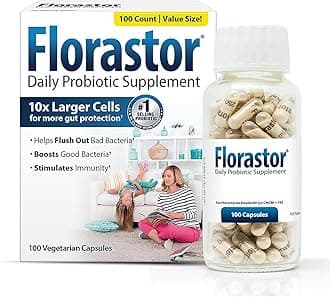 Florastor Daily Probiotic Supplement, 250mg, Capsules 100