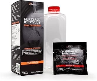 Wellgenix Puriclean Instant Max Cleanser, 5X Stronger Fast Acting Powder, Fruit Punch Flavor, Premium Herbal Cleanse Detox, Full Body Cleanser, Ideal for High Toxin Levels, 1 Packet (13g)