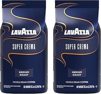 Super Crema Espresso medium roast Whole Bean Coffee, 2.2-pound Bag 2-pack