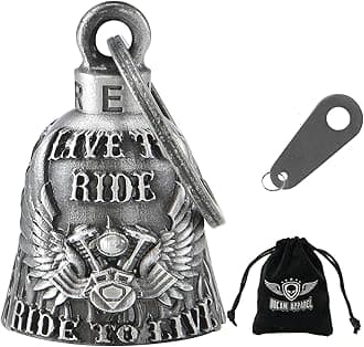 Dream Apparel Motorcycle Ride Bell For Bikers, Heavy Spirit Bells Accessory And Key Chain For Luck